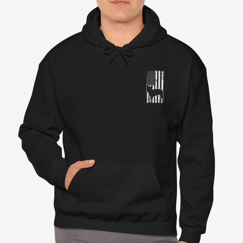 Frenchie Hoodie for Men - American Flag French Bulldog Hoodie